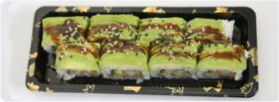 Gefrituurde garnaal buitenkant komkommer avocado