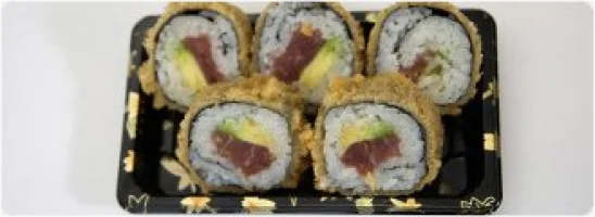 Tonijn, komkommer, avocado en teriyaki mayonaise