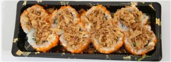 Zalmsalade, sesam, avocado en komkommer